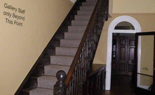 The staircase at the Grafton Regional Gallery became a focal point of Saturday night’s paranormal investigation. The staircase at the Grafton Regional Gallery became a focal point of Saturday night’s paranormal investigation.